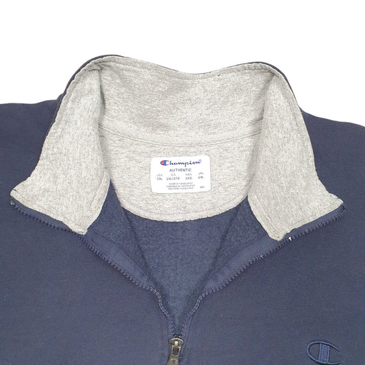 Mens Navy Champion Quarter Zip Jumper