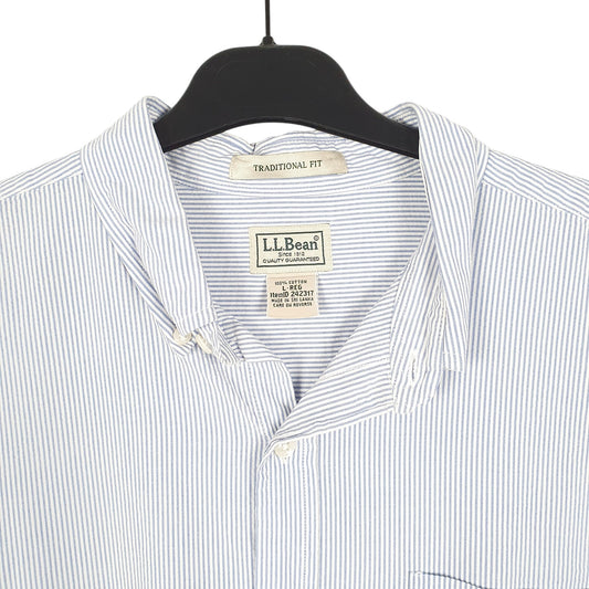 Mens White L.L.Bean Long Sleeve Shirt