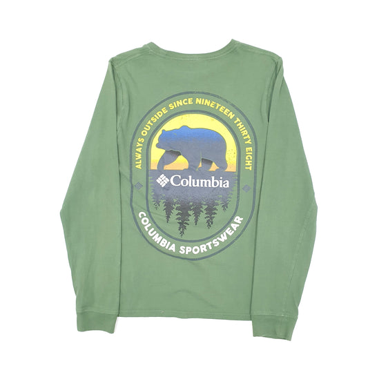 Mens Green Columbia Sportswear Long Sleeve T Shirt