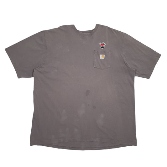 Mens Grey Carhartt Short Sleeve T Shirt