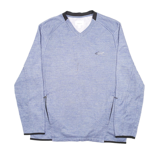 Mens Blue Attack Life Surf Sea Beach Hike Light Sweater V Neck Jumper