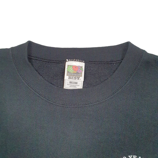 Mens Black Fruit Of The Loom FOE People Helping People Minneapolis Crewneck Jumper