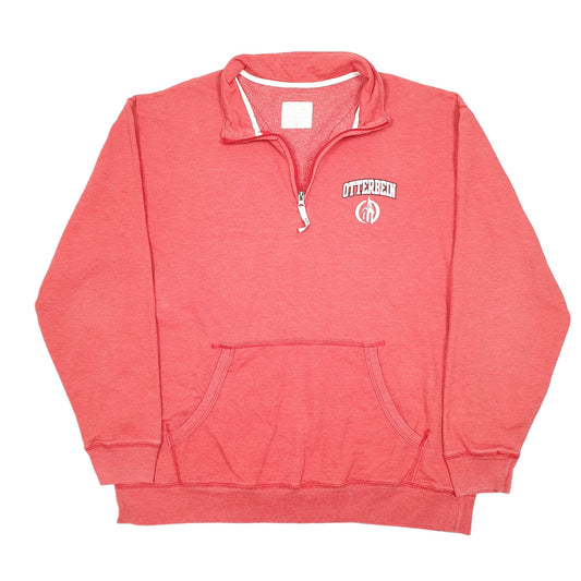 Mens Red Alta Gracia Otterbein University Ohio USA Quarter Zip Jumper