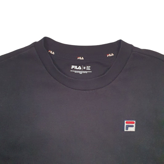 Mens Black Fila Crewneck Jumper
