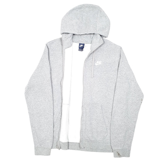 Mens Grey Nike Hoodie Full Zip Jumper