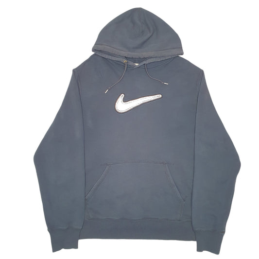Mens Black Nike Big Swoosh Hoodie Jumper