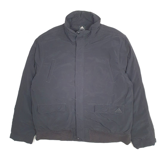 Mens Black Adidas Windbreaker Coat