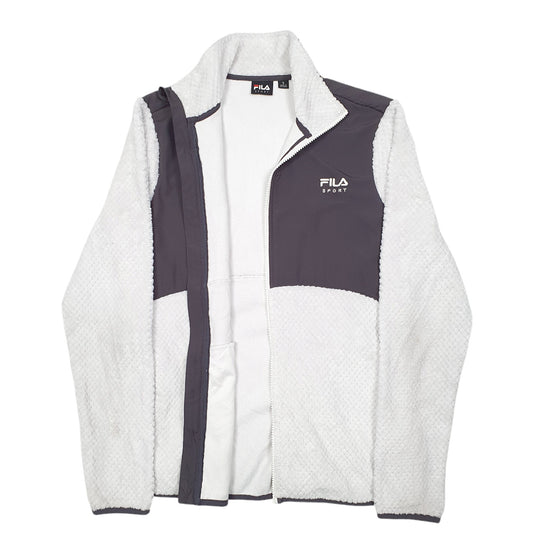 Womens Grey Fila Full Zip Jumper