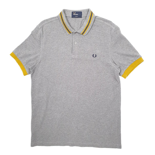 Mens Grey Fred Perry Short Sleeve Polo Shirt