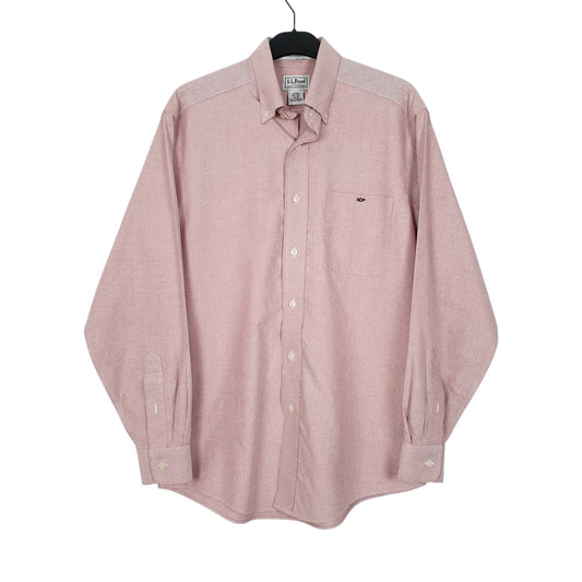 Mens Pink L.L.Bean Long Sleeve Shirt
