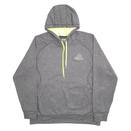 Mens Grey Adidas Active Hoodie Jumper