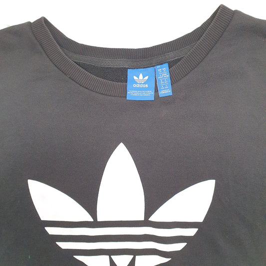 Womens Black Adidas Originals Crewneck Jumper