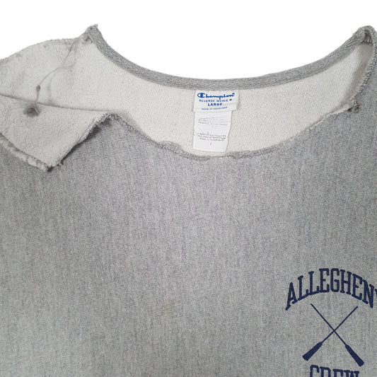 Mens Grey Champion Alleghen Crew Reverse Weave Crewneck Jumper