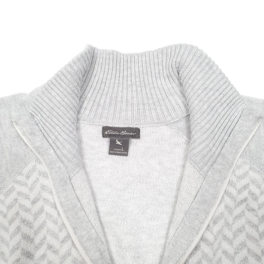 Womens Grey Eddie Bauer Quarter Zip Jumper