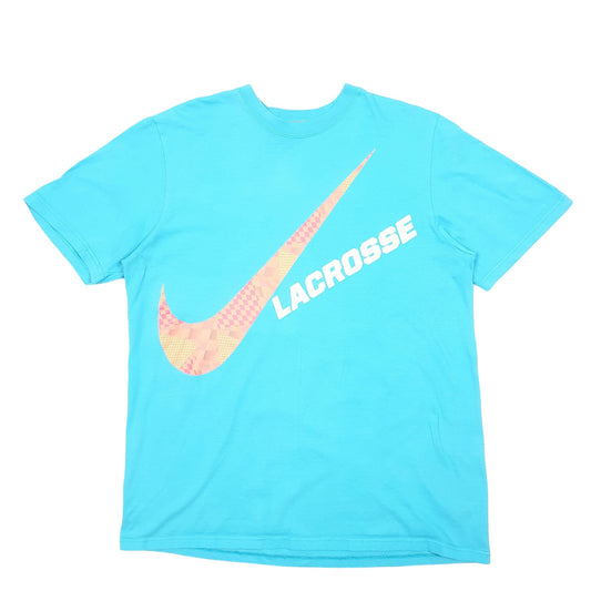 Mens Turquoise Nike Lacrosse Swoosh Short Sleeve T Shirt