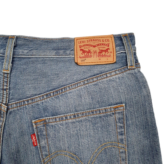 Womens Blue Levis 501 Jorts Hot Pants Denim Shorts