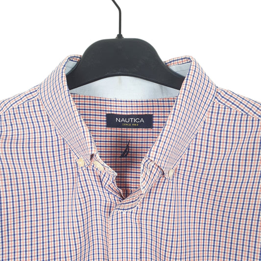 Mens White Nautica Long Sleeve Shirt