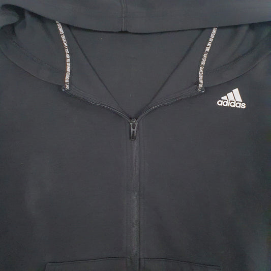 Mens Black Adidas Full Zip Jumper