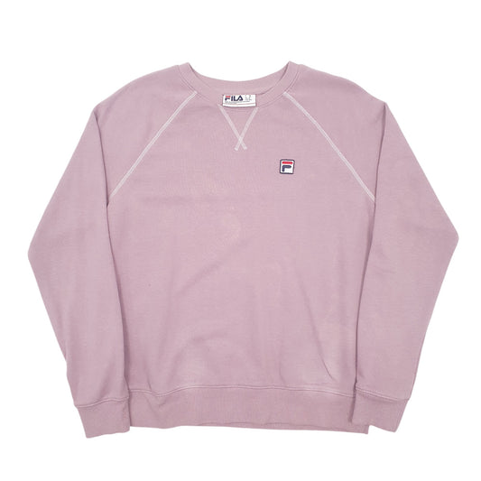 Womens Pink Fila Crewneck Jumper