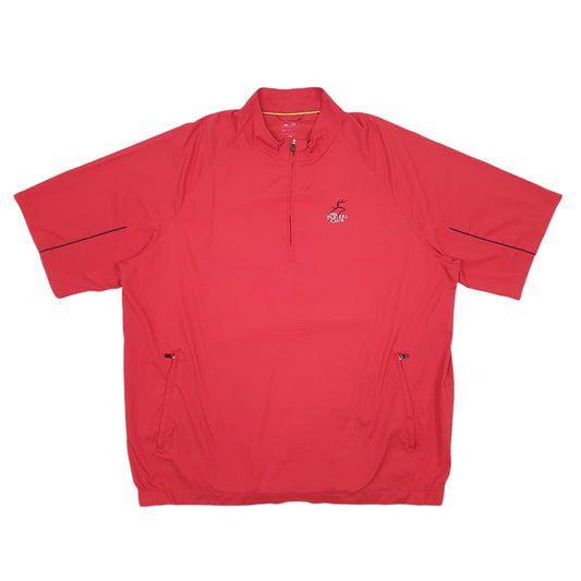 Mens Red Adidas Golf The Players Club Full Zip Coat