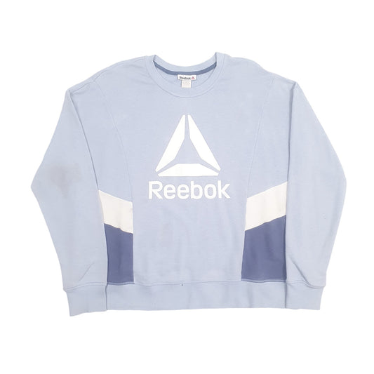 Mens Blue Reebok Crewneck Jumper