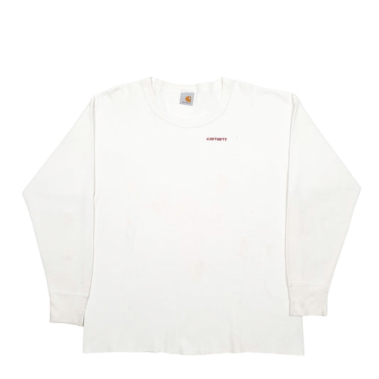Mens White Carhartt Crewneck Jumper