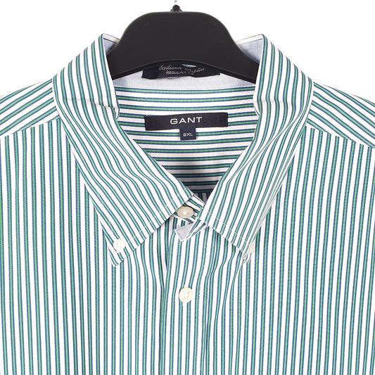 Mens White Gant Madison Poplin Long Sleeve Shirt