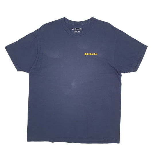 Mens Blue Columbia Sportswear Spellout Short Sleeve T Shirt
