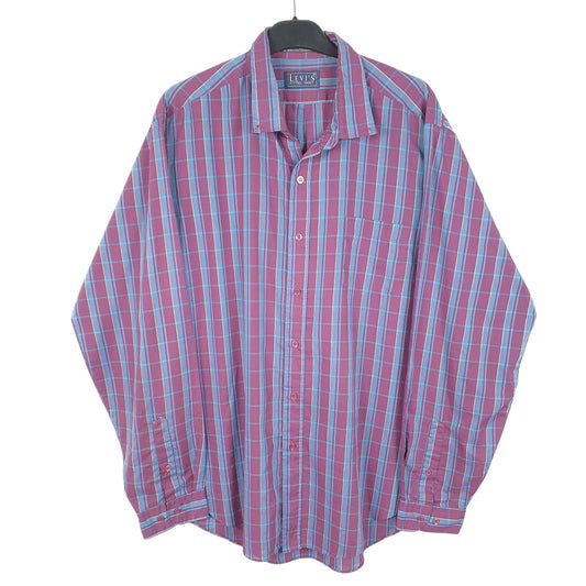 Mens Purple Levis Fitted Vintage Long Sleeve Shirt