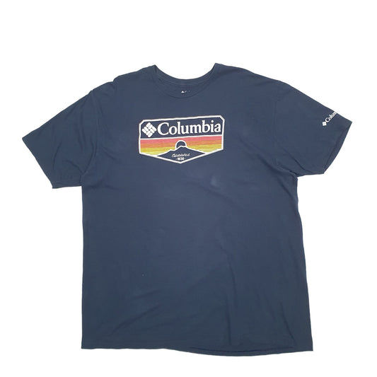 Mens Navy Columbia Sportswear Spellout Short Sleeve T Shirt