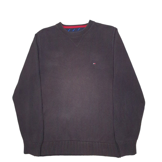 Mens Black Tommy Hilfiger Knit Crewneck Jumper