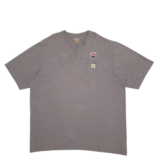 Mens Grey Carhartt Short Sleeve T Shirt