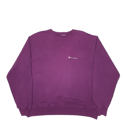 Mens Purple Champion Crewneck Jumper