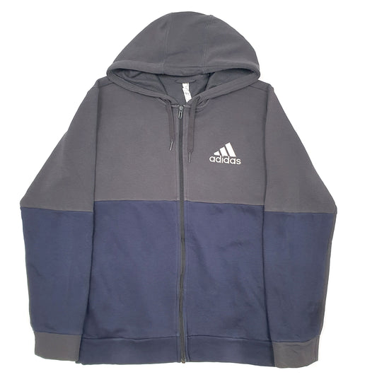 Mens Navy Adidas Hoodie Full Zip Jumper