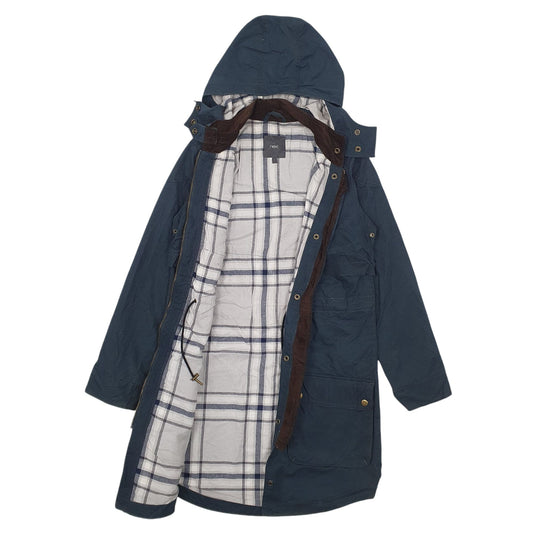 Womens Blue Next Longlined Full Zip Coat