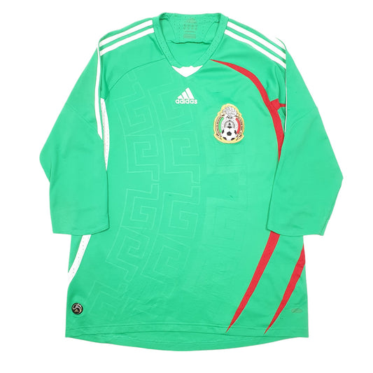Mens Green Adidas Mexicana Football Federation Mexico Short Sleeve T Shirt