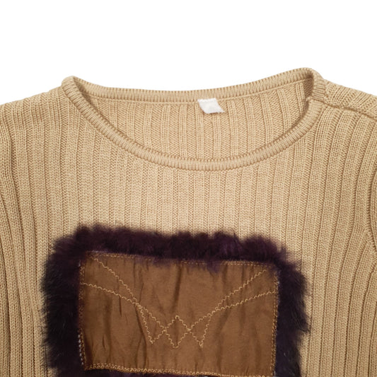 Womens Beige Unbranded Crewneck Jumper