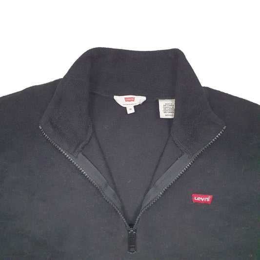 Womens Black Levis Quarter Zip Jumper