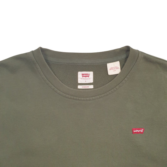 Mens Khaki Levis Crewneck Jumper