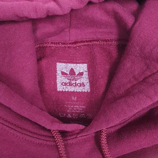 Mens Burgundy Adidas Hoodie Jumper