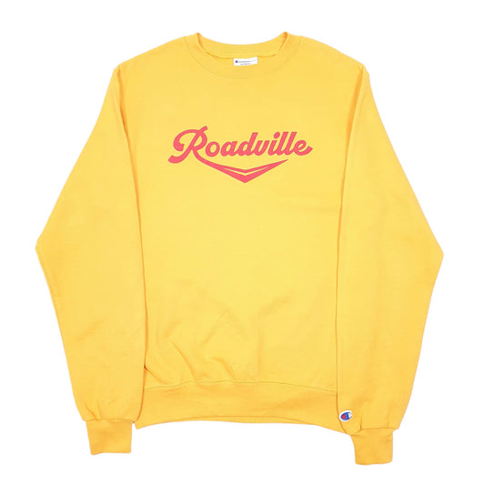 Mens Yellow Champion Roadville Crewneck Jumper