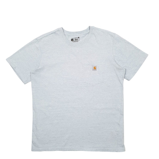 Mens Blue Carhartt Short Sleeve T Shirt