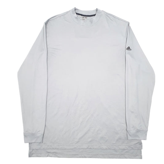 Mens Grey Adidas Golf Active Climalite Long Sleeve T Shirt