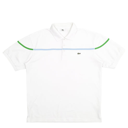 Mens White Lacoste Short Sleeve Polo Shirt