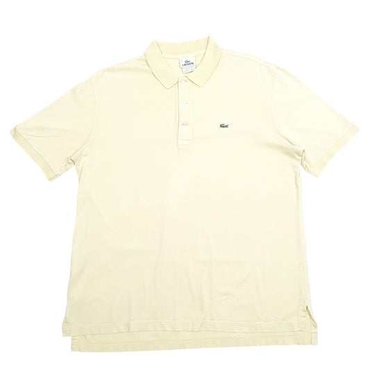 Mens Yellow Lacoste Short Sleeve Polo Shirt