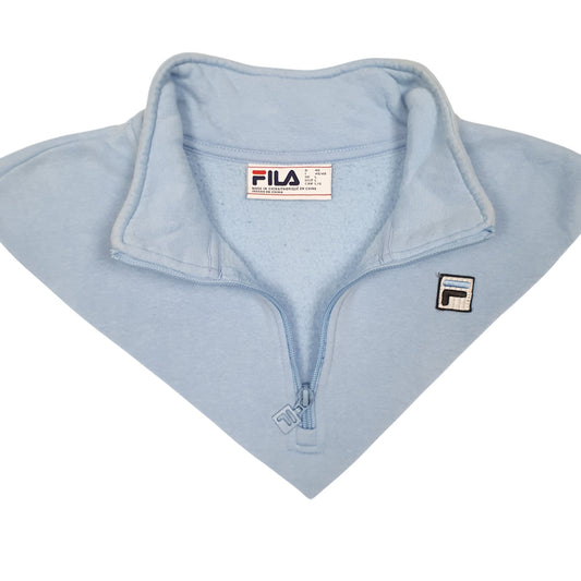 Womens Black Fila Quarter Zip Jumper