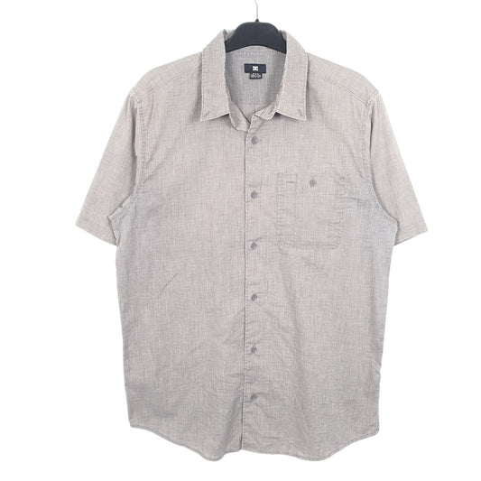 Mens Grey DC Shoe co Skateboarding Short Sleeve Shirt