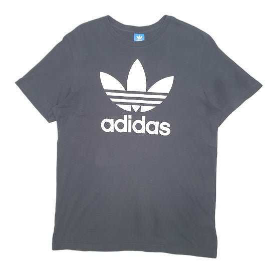 Mens Black Adidas Spellout Short Sleeve T Shirt