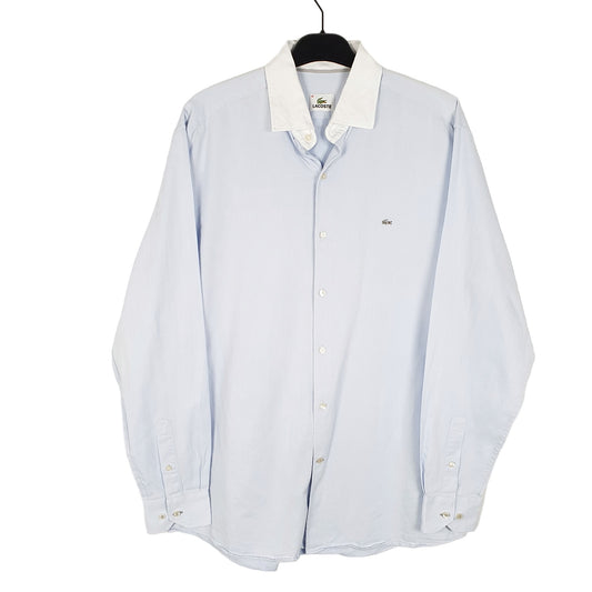 Mens Blue Lacoste Long Sleeve Shirt