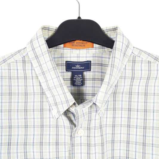 Mens Green Dockers Short Sleeve Shirt